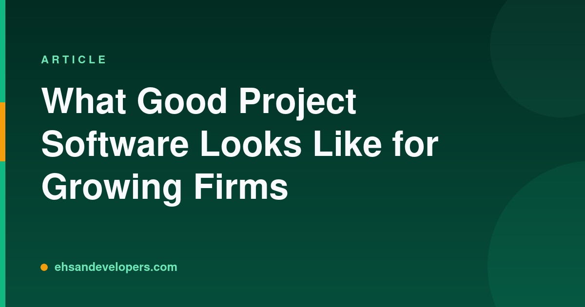 What Good Project Software Looks Like for Growing Firms